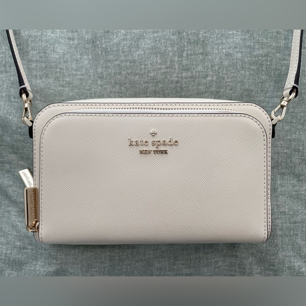 Kate Spade Staci Dual Zip Around Mini Crossbody Meringue